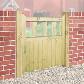 QUORO Single Wooden Garden Gate 1050mm Wide (41") x 900mm High (35.5") Pressure Treated & Tanalised
