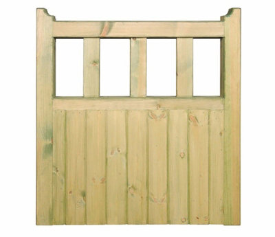 QUORO Single Wooden Garden Gate 1050mm Wide (41") x 900mm High (35.5") Pressure Treated & Tanalised - 3