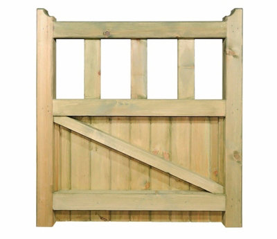 QUORO Single Wooden Garden Gate 1050mm Wide (41") x 900mm High (35.5") Pressure Treated & Tanalised