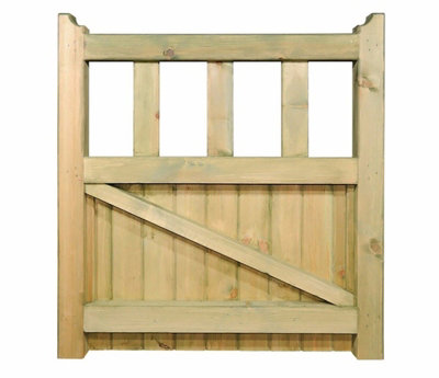QUORO Single Wooden Garden Gate 1050mm Wide (41") x 900mm High (35.5") Pressure Treated & Tanalised - 4