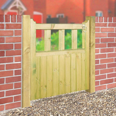 QUORO Single Wooden Garden Gate 750mm Wide (29.5") x 900mm High (35.5") Pressure Treated & Tanalised