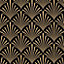 QuoteMyWall Art Deco Gold Pattern Vinyl Window/Furniture Wrap For Furniture & Kitchen Worktops