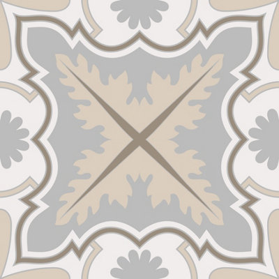 QuoteMyWall Art Deco Neutral Floor & Wall Tile Stickers Peel & Stick ...