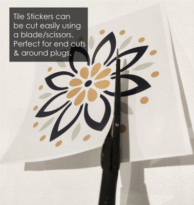 QuoteMyWall Beige Neutral Deco Floor Tile Stickers Peel & Stick Tile ...