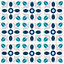 QuoteMyWall Blue & Grey Pattern Tile Stickers Pack Peel & Stick Tile Decals For Kitchen & Bathroom (16 Pack)