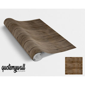 QuoteMyWall Dark Walnut Wood Pattern Vinyl Furniture Wrap For Furniture & Kitchen Worktops