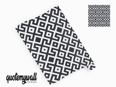 QuoteMyWall Geometric Square Pattern Tile Wrap For Furniture & Kitchen ...