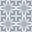 QuoteMyWall Grey Floral Vintage Pattern Tile Stickers Peel & Stick Tile Decals For Kitchen & Bathroom (16 pack)