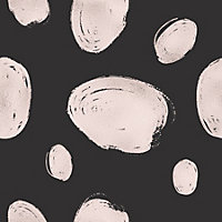 QuoteMyWall Large Hand drawn Black & Blush spots Self Adhesive Vinyl For Furniture & Kitchen Worktops