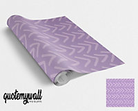 QuoteMyWall Purple Arrows Pattern Vinyl Furniture Wrap For Furniture & Kitchen Worktops