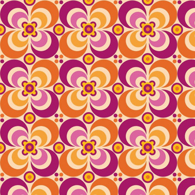 QuoteMyWall Retro Crescent Pattern Vinyl Wrap For Furniture & Kitchen Worktops