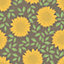 QuoteMyWall Sunflower Pattern Vinyl Sticker Wrap For Furniture & Kitchen Worktops