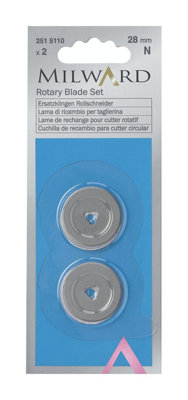 Milward - Set Di 2 Lame Di Ricambio Per Taglierina Rotante, Diametro 60 Mm - Acciaio