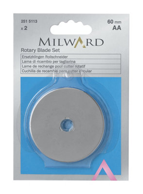 R/BLADE SET 60MM - Rotary Blade Set: 60mm Diameter: 2 Pieces - Milward