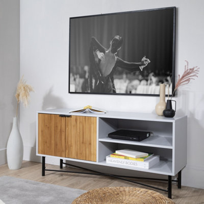 Rökstorp TV Unit in Grey & Pine