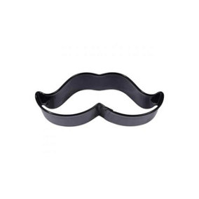 R&M Moustache Poly-Resin Coated Cookie Cutter Black (One Size)