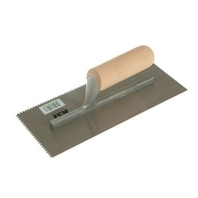 R.S.T. - Notched Trowel 5mm V Notches Wooden Handle 11 x 4.1/2in