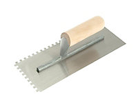 R.S.T. - Notched Trowel 6mm Square Notches Wooden Handle 11 x 4.1/2in