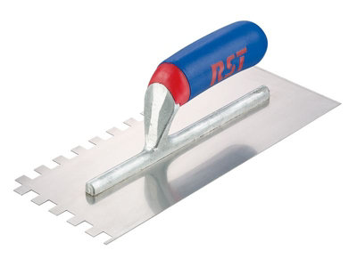 R.S.T. - Notched Trowel Square 6mm² Soft Touch Handle 11 x 4.1/2in