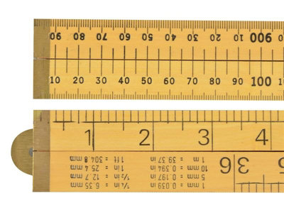 R.S.T. RSR073 Wooden 4 Fold Rule 1m / 39in (Loose) RST073