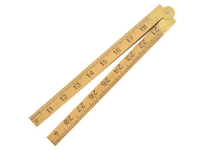 R.S.T. RSR073P Wooden 4 Fold Rule 1m / 39in (Blister packed) RST073P