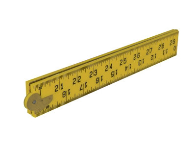 R.S.T. Sybren 1M Plastic Folding Rule with Metric and Imperial Measurements