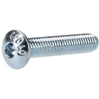 R-TECH 337346 M5 X 25 Hex Socket Button Screws Steel BZP - Pack Of 100