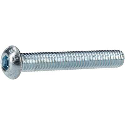 R-TECH 337356 M6 X 40 Hex Socket Button Screws Steel BZP - Pack Of 100
