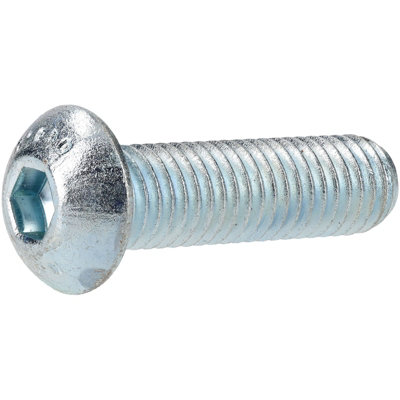 R-TECH 337364 M10 X 35 Hex Socket Button Screws Steel BZP - Pack Of 50