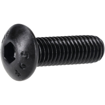 R-TECH 337377 M5 X 16 Hex Socket Button Screws Steel Black - Pack Of 100