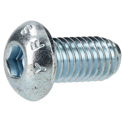 R-TECH M8 x 16 Socket Button Screws Steel BZP - Pack Of 50 337359