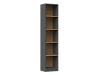 R40 Tall Bookcase Anthracite Artisan Oak