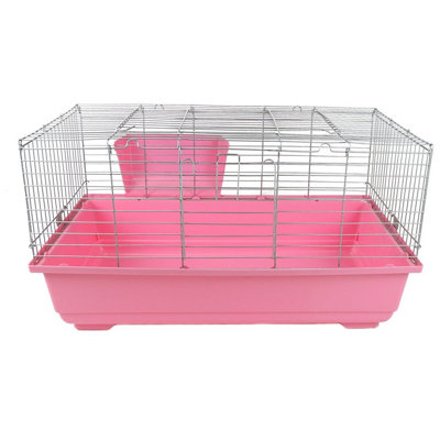 Rabbit 100 Indoor Rabbit Guinea Pig Cage Pink DIY at B Q