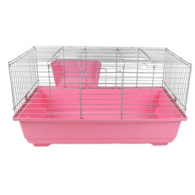 Rabbit 100 Indoor Rabbit & Guinea Pig Cage Pink