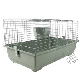 Rabbit 100 Indoor Rabbit & Guinea Pig Cage Silver/Beige