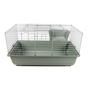 Rabbit 120 Large Indoor Rabbit & Guinea Pig Cage 120x59x50cm Beige/Silver
