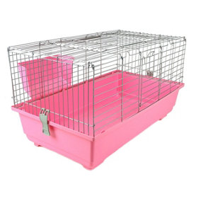 Rabbit 80 x 40 x 42cm Indoor Rabbit & Guinea Pig Cage Pink