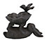 Rabbit / Bird Bath Cast Iron Feeder Sitting Ornament Garden Feature Statue House