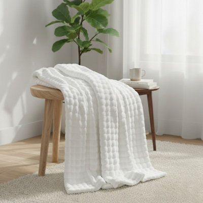 Rabbit Faux Fur Throw Blanket Ultra Soft Luxury Throw for Sofa And Bed ...