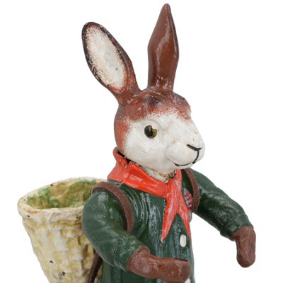 Rabbit Figure Statue Cast Iron Mascot Ornament Sculpture House Home Animal