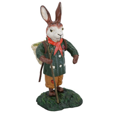 Rabbit Figure Statue Cast Iron Mascot Ornament Sculpture House Home Animal