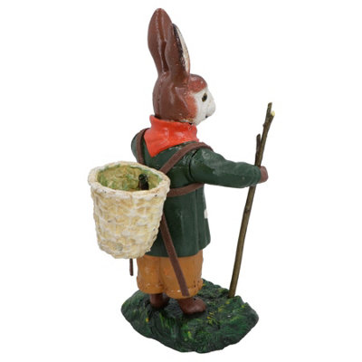 Rabbit Figure Statue Cast Iron Mascot Ornament Sculpture House Home Animal