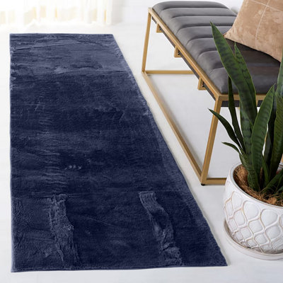 Rabbit Fur Rug Soft Thick Large Fluffy Rugs For Bedroom Area Kitchen ...