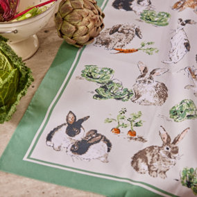 Rabbit Patch Animal Print 100% Cotton Tea Towel