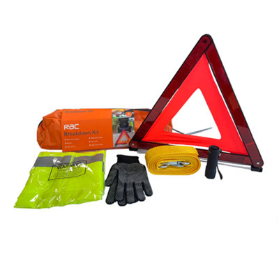 RAC Car & Vehicle Breakdown Kit - Standard Travel Safety Kit for Emergency Roadside Assistance