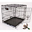 RAC Metal Fold Flat Dog Crate Small 24 Inches with Plastic Tray and Small Duck Toy