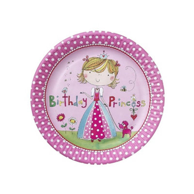 Rachel Ellen Princess Party Plates (Pack of 8) Multicoloured (One Size ...