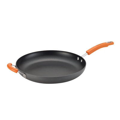 Rachel Ray Classic Brights Black Round Hard Anodised Aluminium Dishwasher Safe Frying Pan 36cm