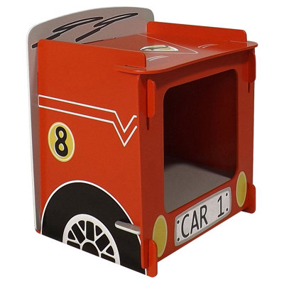 Racing Car Bedside, Side Table Storage, Kids