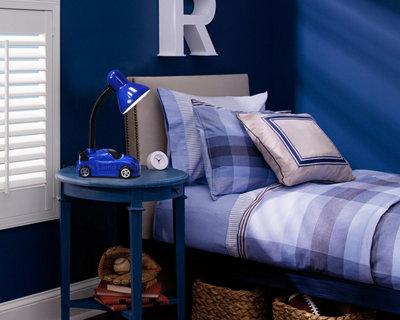 Racing Car Flexible Blue and Black Desk Lamp CR04BL with 4W LED G45 Cool White